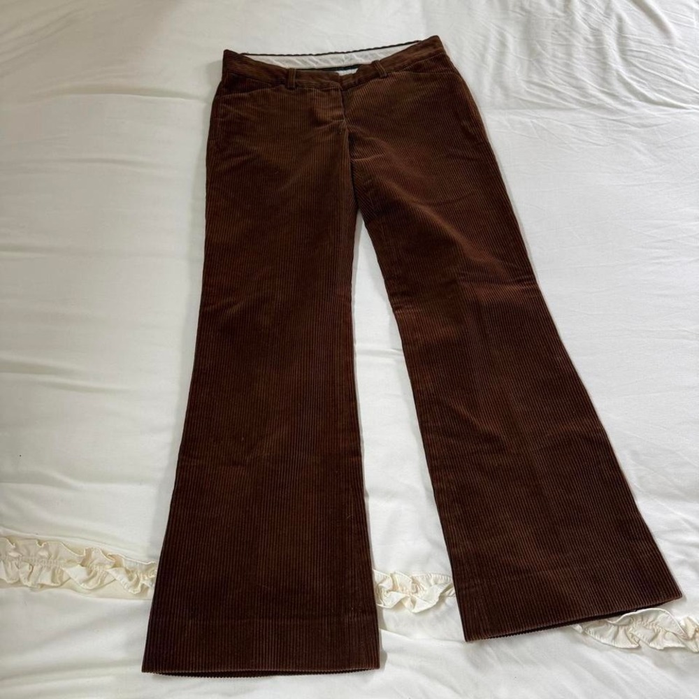 Y2K theory brown corduroy pants 29 inch waist low rise‎ wide leg